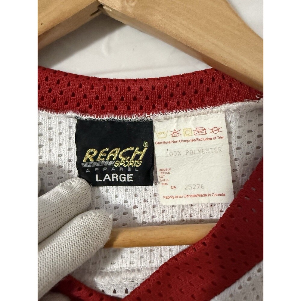 Vintage Coca-Cola Hockey Jersey Reach Sports Large White Red BET #48 Canada - Picture 5 of 5